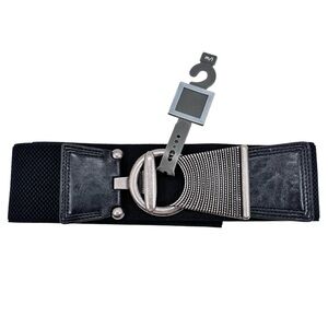 Wide Elastic Waist or Lunge Belt Nichol Hardware Hook/Eye Sz. M/L NWT